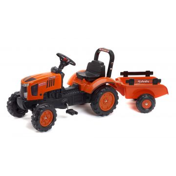 Kubota M7171Â Trattore a pedali con rimorchio per bambini da 2 a 5 anni