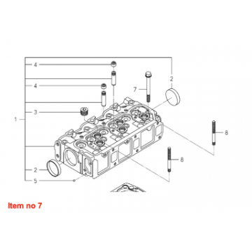 Bullone della testata del cilindro Iseki /Isuzu E3CD, E3CE, E3CF, E3CG, E4CG, Massey Ferguson, Mitsubishi, Agco, Challenger, 